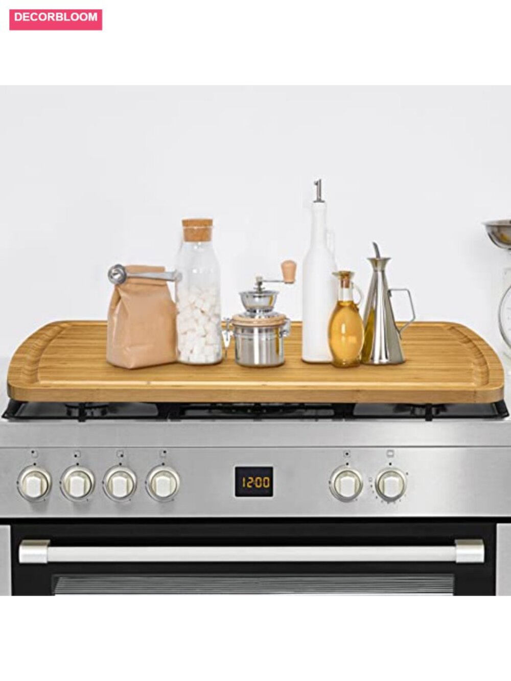 Bamboo Stove Top Cover 30x20 Noodle Board Extra Large Cutting Board